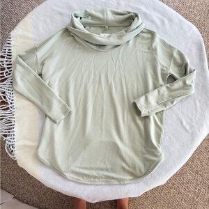 Lou & Grey Sage Green Mock Neck Top